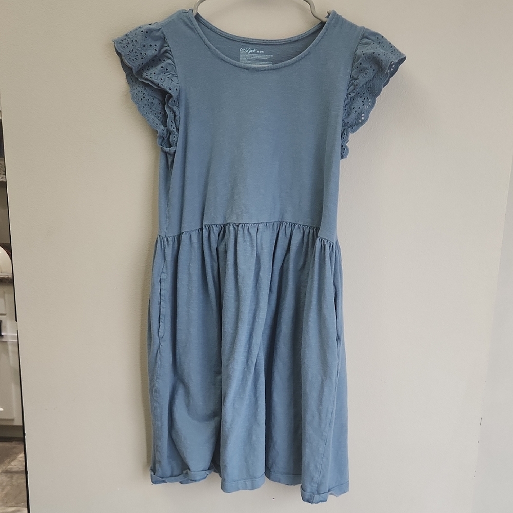Cat & Jack Light Blue Casual Kids Dress